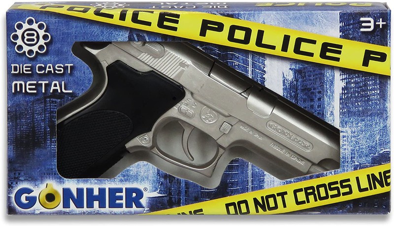 Gonher-Policía con 8 disparos, color metal, multicolor, sin talla (33/0) :  : Juguetes y juegos