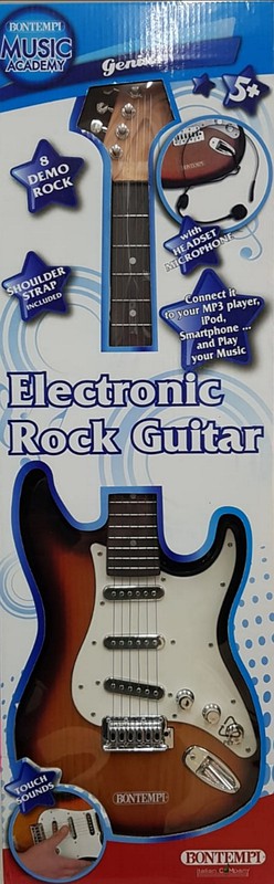 BONTEMPI 46948 Guitare électrique pour Enfant Rock avec Microphone Taille  68,5 cm, 10 mélodies incluses/Guitare Enfant pour Enfants, Instruments de  Musique pour Enfants : : Jeux et Jouets