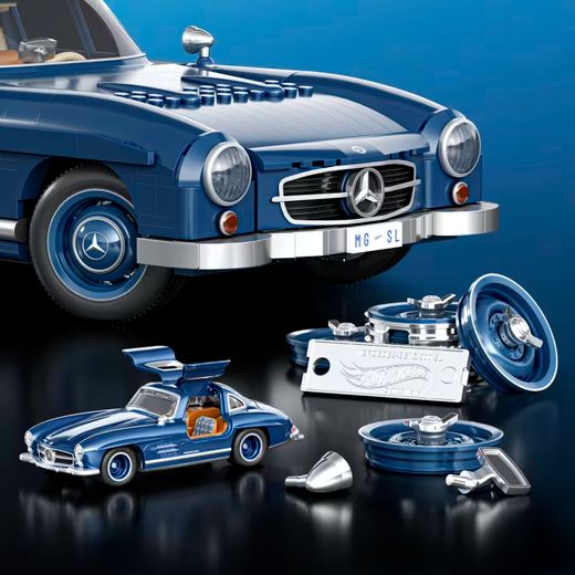 Hot Wheels - Brick Shop - Mercedes-Benz 300 Sl - 1600 Piezas