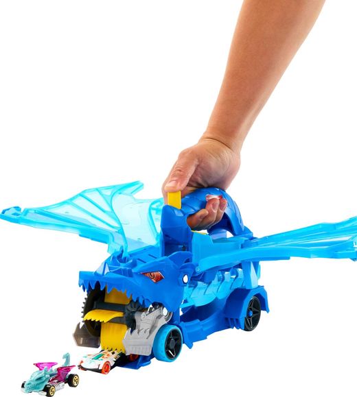 Hot Wheels City Drachentransporter mit ultimativem Doppelangriff