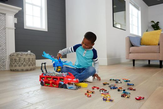 Hot Wheels City Drachentransporter mit ultimativem Doppelangriff