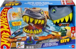 Hot Wheels – City Shark Beach Beißring mit Fahrzeug – Mattel