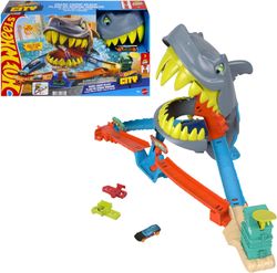 Hot Wheels – City Shark Beach Beißring mit Fahrzeug – Mattel