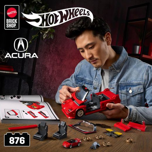 Hot Wheels - Conjunto De Construcción Del ’90Acura Nsx - 876 Piezas
