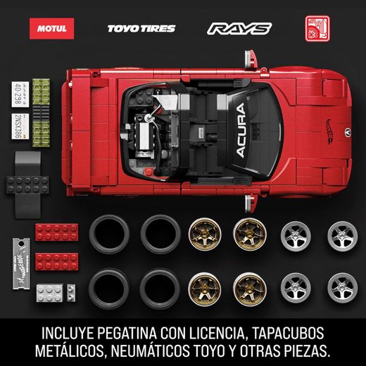 Hot Wheels - Conjunto De Construcción Del ’90Acura Nsx - 876 Piezas