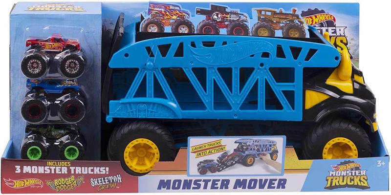Hot Wheels Monster Trucks - Monster Mover +3 Veículos Caminhões