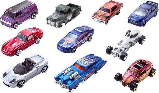 Hot Wheels Packung mit 10 Fahrzeugen
