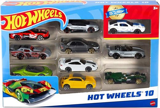 Hot Wheels Packung mit 10 Fahrzeugen