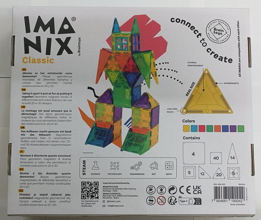 Imanix Classic - 100 pièces - Braintoys