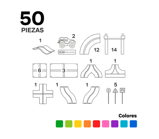 Imanix Rennbahn 50 Teile - Braintoys