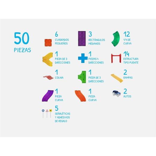 Imanix Rennbahn 50 Teile - Braintoys