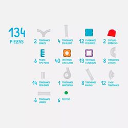 Imanix Tobogán 134 piezas - Braintoys