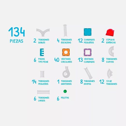 Imanix Tobogán 134 piezas - Braintoys