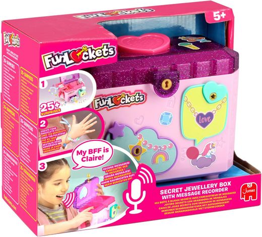 Caixa de joias secreta com gravador - Funlocket Mensagens - Diset