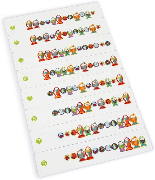 Gioco di incordatura di pesci in legno