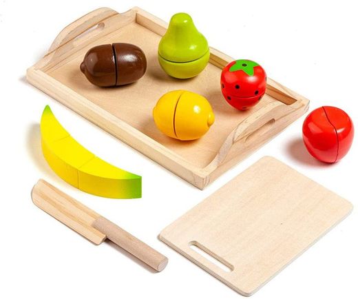 Ensemble de fruits en bois Ensemble de fruits