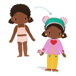 Kit de artesanato - Colagem de vestidos macios - Djeco