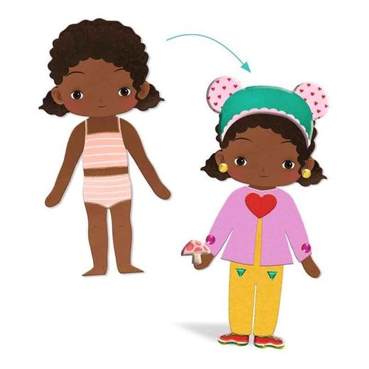 Kit de artesanato - Colagem de vestidos macios - Djeco