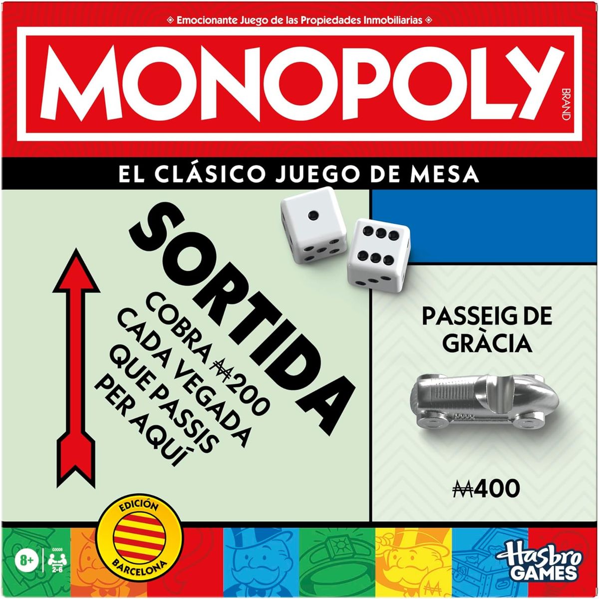 Juego De Mesa - Monopoly Barcelona Clásico - Catalán - Hasbro