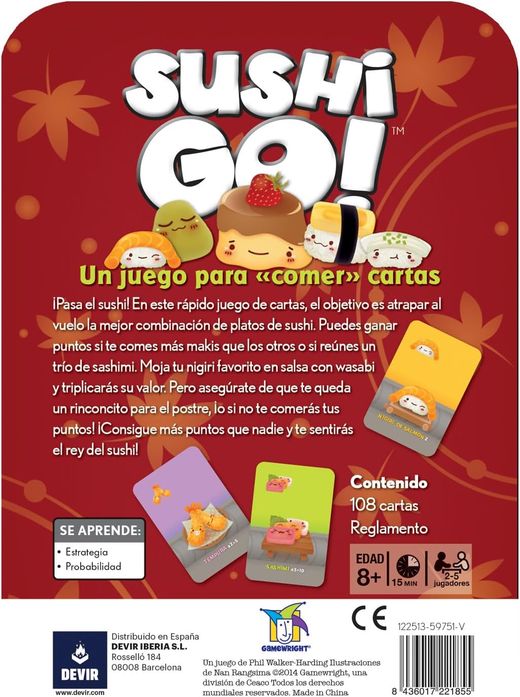 Jeu de société Sushi Go Mini