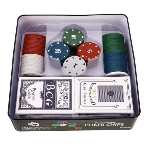 Игра в покер - металлическая коробка