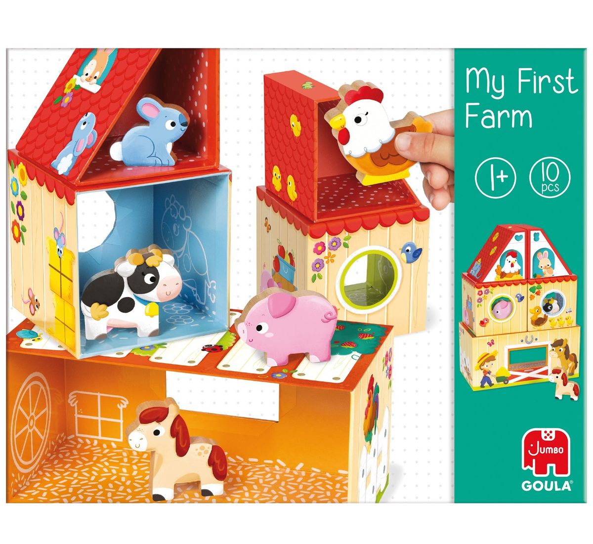 Juego Educativo - Mi Primera Granja/My First Farm - Animales Madera - Goula