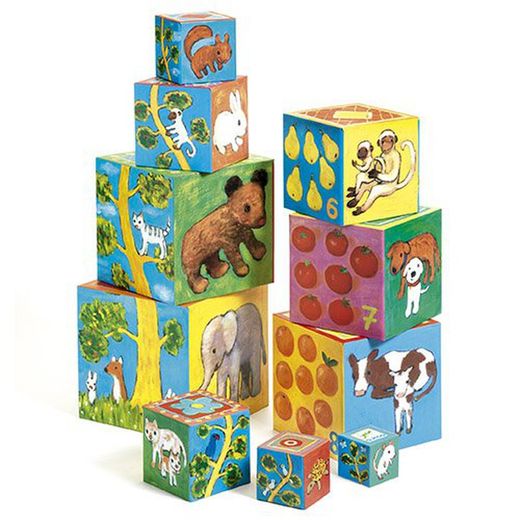 Развивающая игра - Первый возраст - Десять кубиков, мои друзья - Djeco