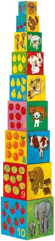 Развивающая игра - Первый возраст - Десять кубиков, мои друзья - Djeco