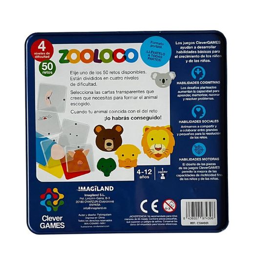 Educational Game - ZooLoco - Metal Box