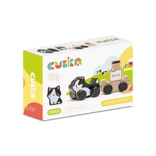 Jouet intelligent chaton en bois
