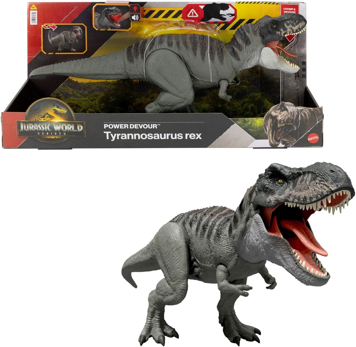 Jurassic World Figura Dinosaurio T-Rex Power Devour — Juguetesland