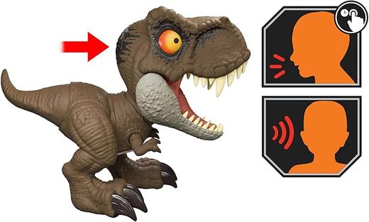 Figura de dinossauro Jurassic World T-Rex Roar Command