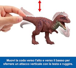 Figura de dinossauro Jurassic World Wild Roar Attack Aucasaurus