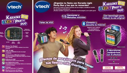 Karaoke Light Party - Duo Golden Edition - Due microfoni - Vtech
