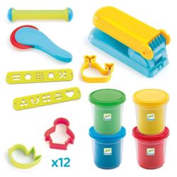 Kit de Massa de Modelar com Acessórios para Iniciantes - Djeco