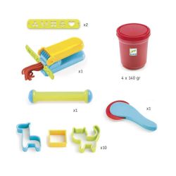 Kit de Massa de Modelar com Acessórios para Iniciantes - Djeco