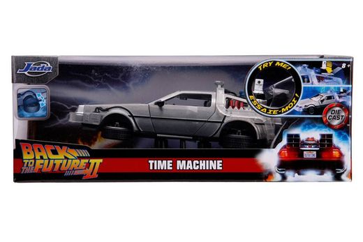 Металлическая машина времени с фарами, масштаб 1:24 — DeLorean — Назад в будущее 2