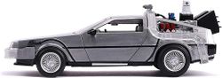 Металлическая машина времени с фарами, масштаб 1:24 — DeLorean — Назад в будущее 2