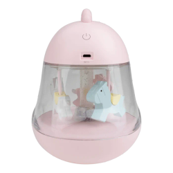 Luminária infantil de LED RGB com caixa de música - Base rosa unicórnio - Mary's - 16 cm.