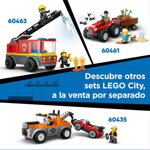 Lego City — жёлтый колёсный погрузчик
