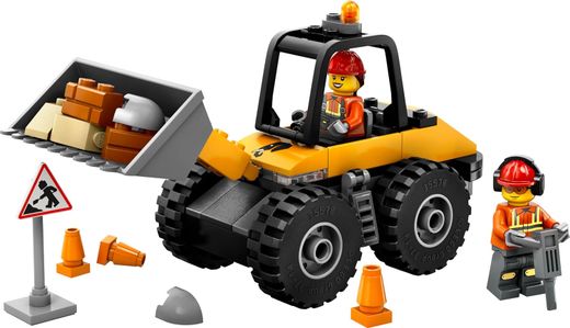 Lego City — жёлтый колёсный погрузчик