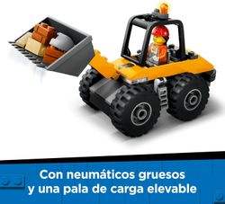 Lego City — жёлтый колёсный погрузчик