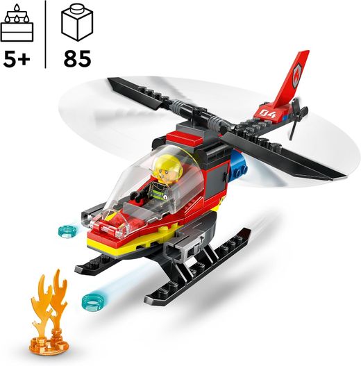 Lego City - Helicóptero De Rescate De Bomberos