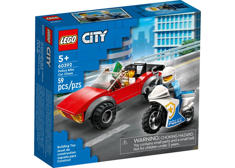 Lego City - Motocicletta della polizia e auto per la fuga — Juguetesland