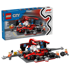 Lego City - Parada en Boxes de F1® y Equipo de Mecánicos con Coche Ferrari