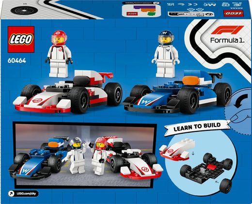 Projeto Alice da Cidade Lego 2025: Carros de Fórmula 1 da Williams Racing e da Haas F1