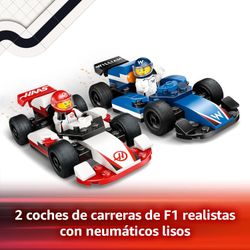 Projeto Alice da Cidade Lego 2025: Carros de Fórmula 1 da Williams Racing e da Haas F1