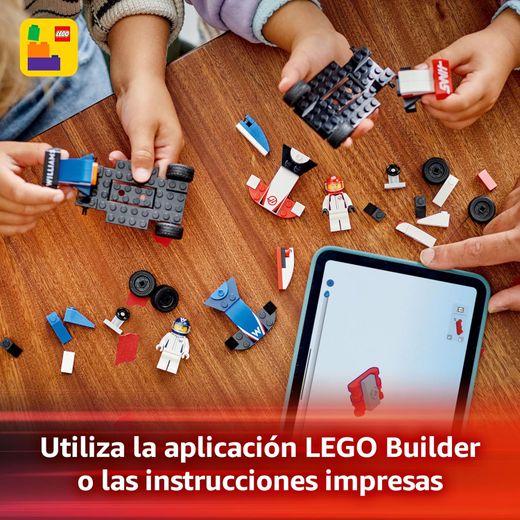 Projeto Alice da Cidade Lego 2025: Carros de Fórmula 1 da Williams Racing e da Haas F1