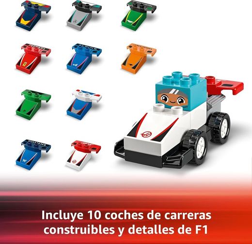 Lego Duplo Formula 1 Racing Cars e piloti del team F1
