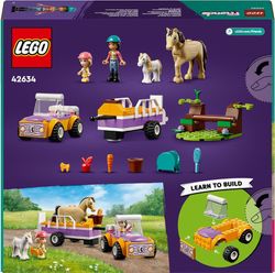 Прицеп с лошадью и пони LEGO Friends с транспортным средством